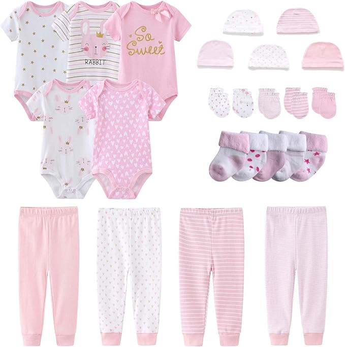 Newborn Layette Gift Set Bodysuits Pants by MAMIMAKA