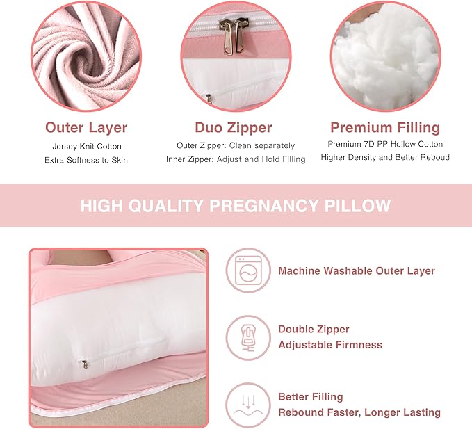 Pregnancy Pillow, Full Body Maternity Pillow 57 inch, - Image 3