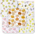 5-Pack Organic Cotton Burp Cloths – Large, Ultra-Soft 3-Layer Towels by KiddyStar%C2%AE