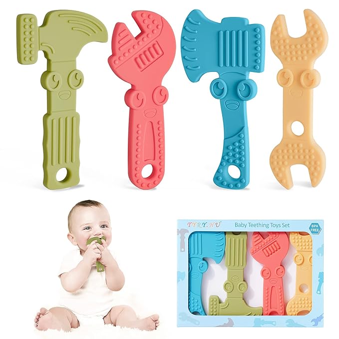 TYRY.HU Baby Teething Toys for Babies 0-6 Months 6-12 Months, BPA Free Silicone by TYRYHU