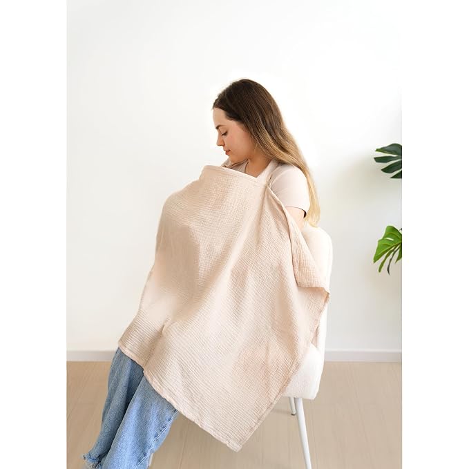 Muslin Nursing Covers for Breastfeeding, Privacy Breast Feeding Cover - Image 5