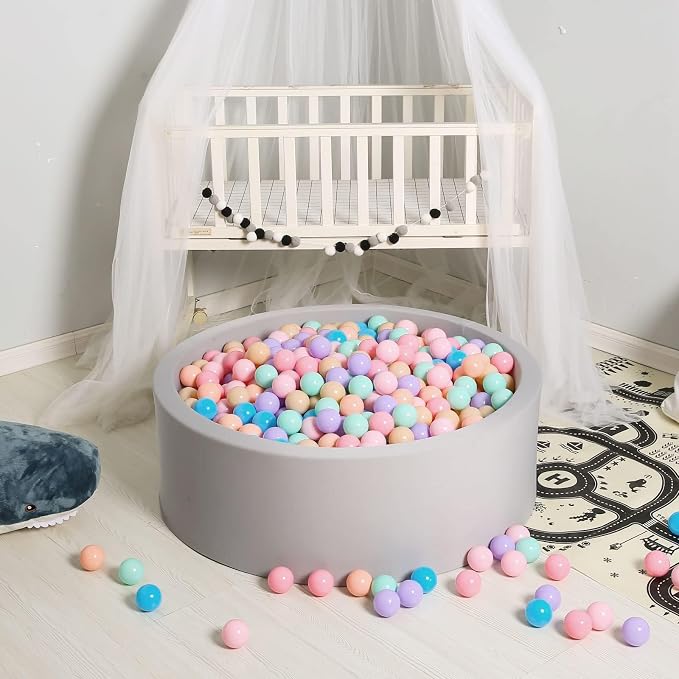 GOGOSO Ball Pits Balls for Toddlers Pack of 50 100 200 Plastics Shape Ball - Image 7