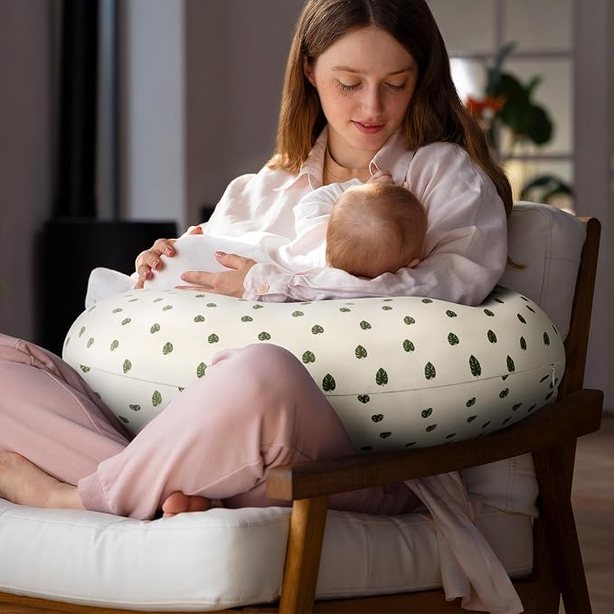 FEBSNOW 2 Pack Baby Nursing Pillow Cover, Stretchy Soft Cotton Nursing Cover - Image 5