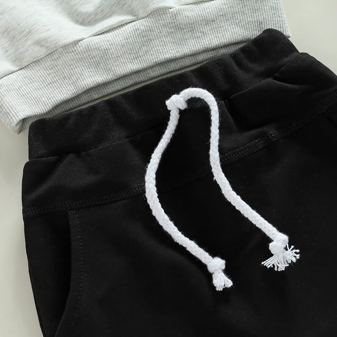Toddler Baby Boy Clothes Solid Color Long Sleeve Crewneck Sweatshirt Top Casual - Image 5