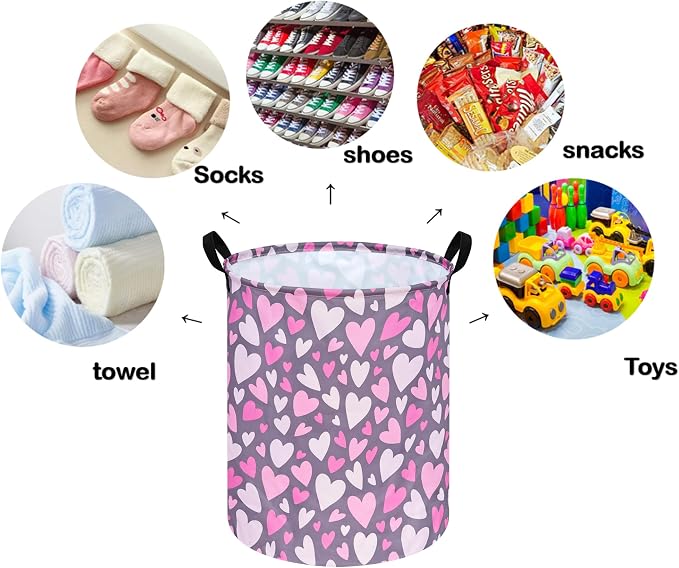 Round Laundry Hamper Storage Basket Laundry Organizer Hamper Storage Bins - Image 6