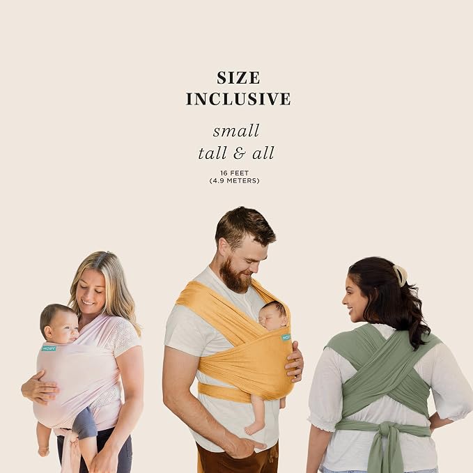 Moby Baby Wrap Carrier Classic for Newborns to Toddlers, Infant Sling Carrier - Image 8