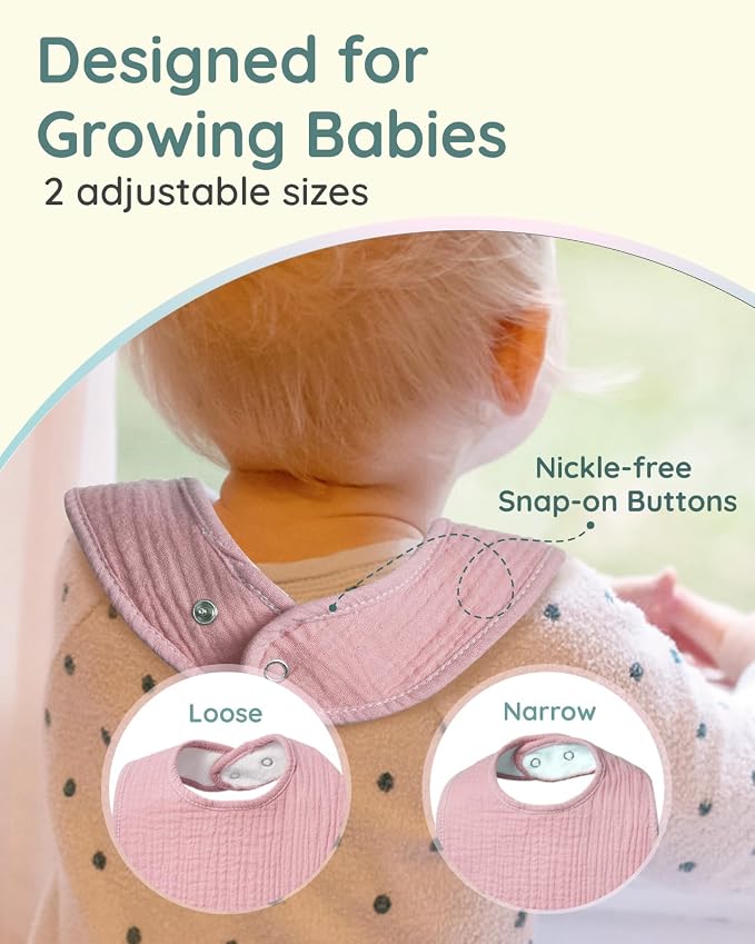 Lilian&Gema Baby Bibs 8 Pack Baby Drool Bibs - Image 3