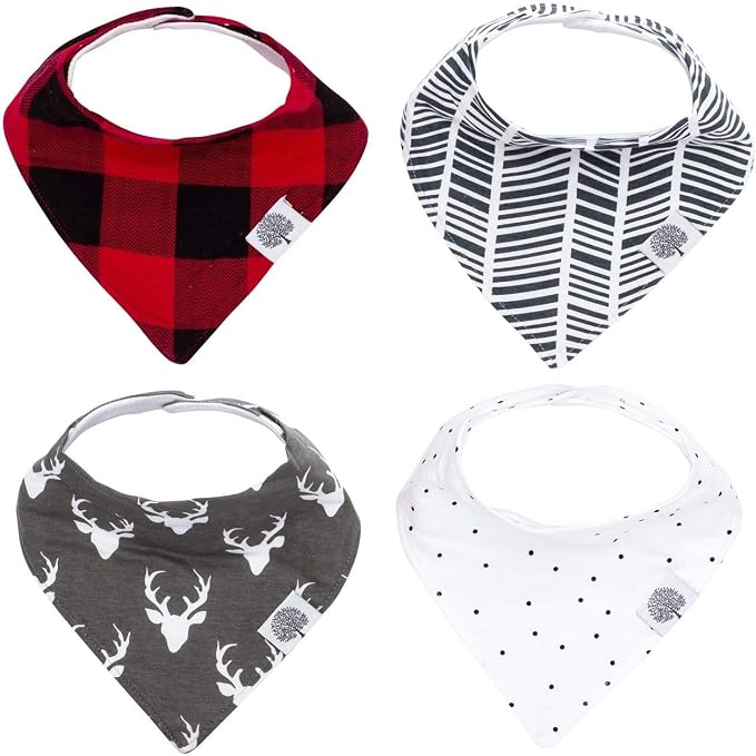 Parker Baby Bandana Drool Bibs 4 Pack Baby Bibs by ParkerBabyCo