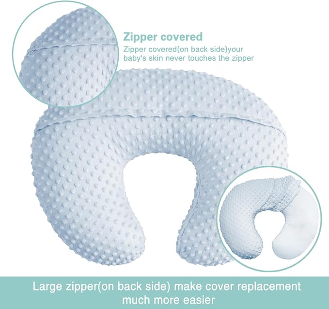 iEvolve Minky Nursing Pillow Cover Breast Feeding Pillow Cover Slipcover U Shape - Image 3