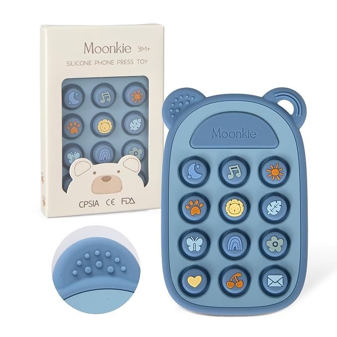 Moonkie Silicone Press Phone Teething Toy by Moonkie