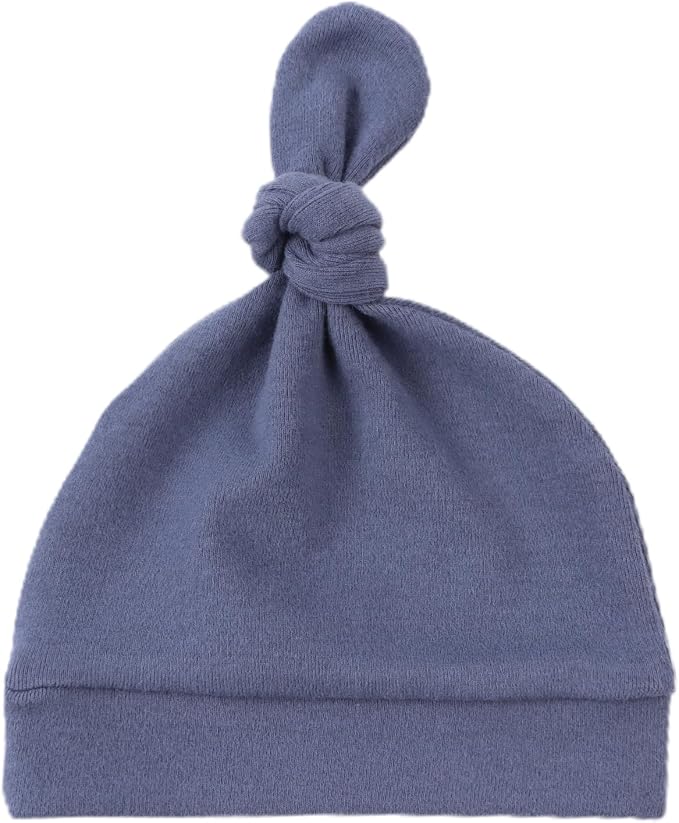JANGANNSA Newborn Baby Hat Infant Baby Boys Beanie Top Knot Stretchy Hats by JANGANNSA