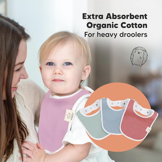 8-Pack Organic Baby Bibs for Boys, Girls - Image 5