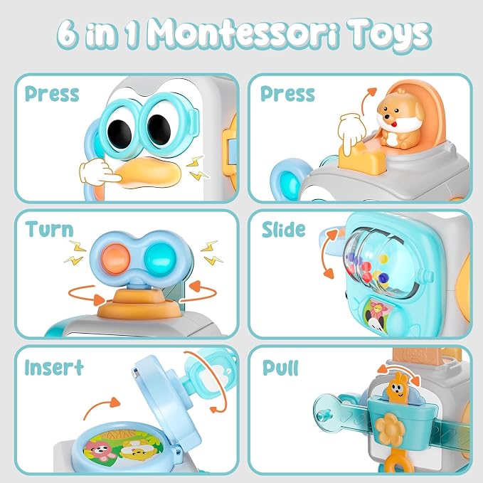 Montessori Toys for 1 Year Old, Sensory Toys for Toddlers 1-3, Baby Travel - Image 3