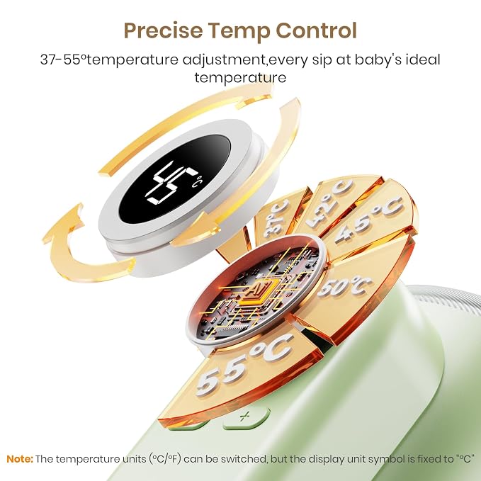 Portable Bottle Warmer for Travel, Precise Temperature Milk Warmer, 10000mAh - Image 6