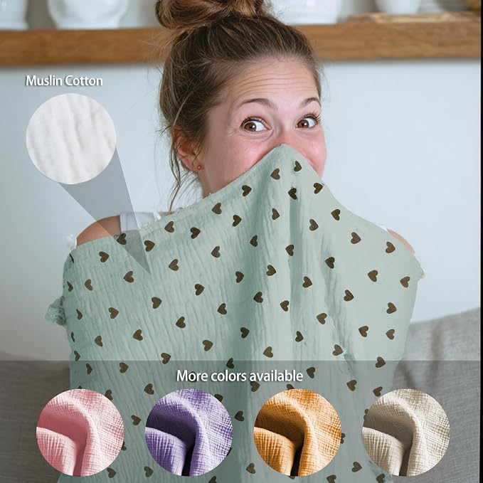 Muslin Nursing Covers for Breastfeeding, Arch Neckline Breast Feeding Covers - Image 5