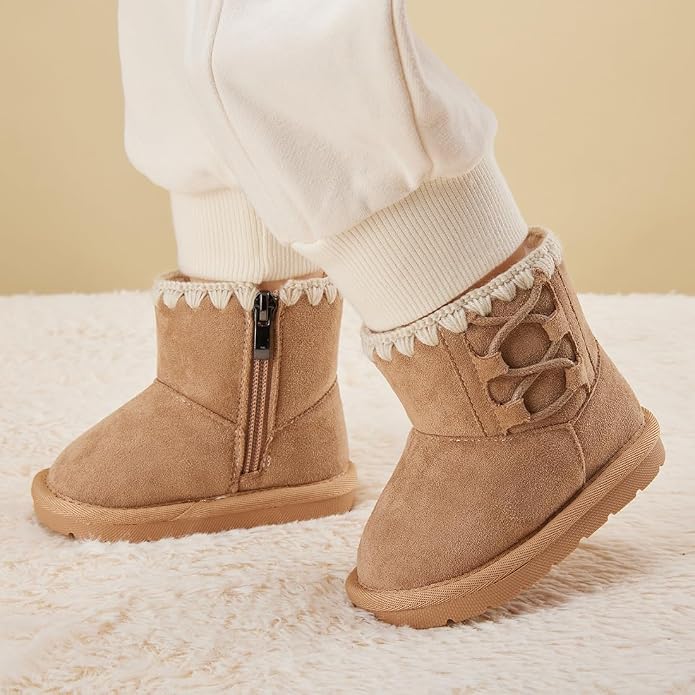 BMCiTYBM Girls Boys Snow Boots Warm Winter Fur Lined Baby Shoes - Image 2