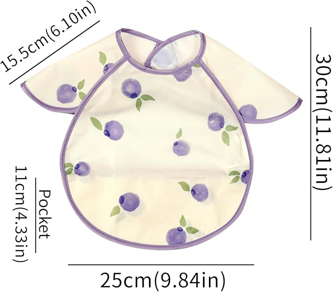 Feeding Bibs for Baby, 3 Pack-Waterproof & Easy Clean Feeding Bibs for Toddlers - Image 2