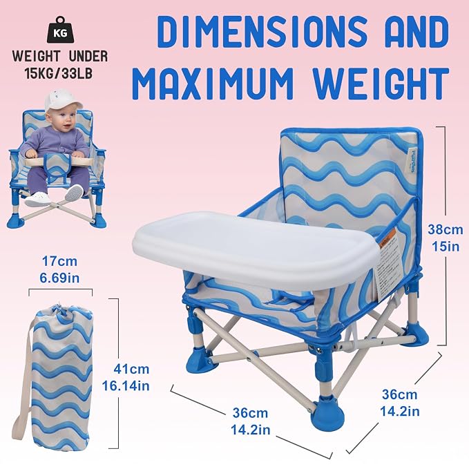 Tiny Marvels Portable 3-in-1 Baby Chair, Cozy Booster Seat, Baby Seat - Image 7