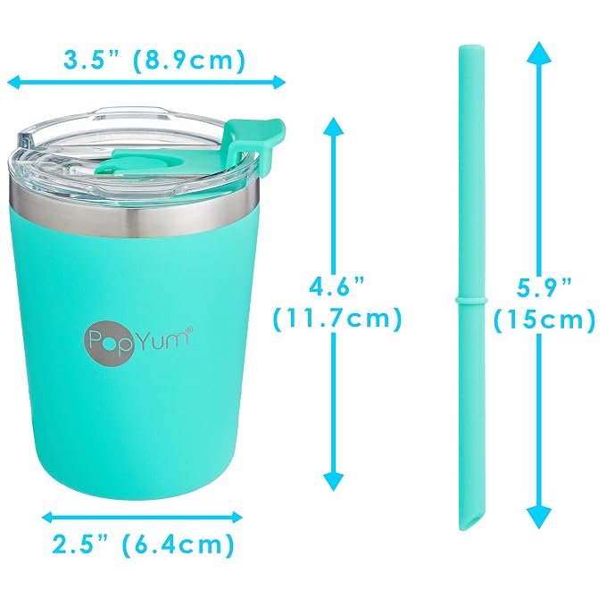 PopYum 9oz Insulated Stainless Steel Kids’ Cups - Image 9