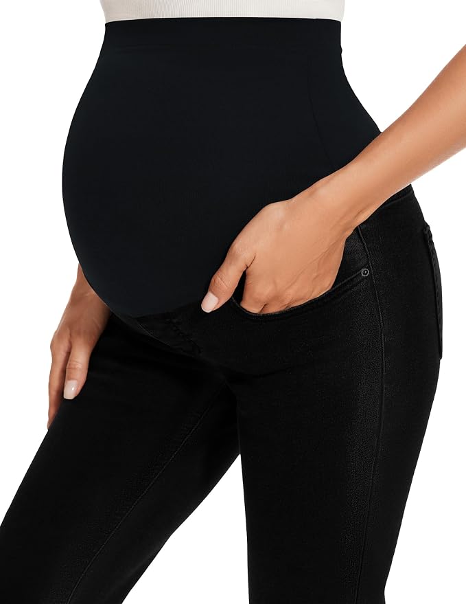 GLAMIX Women's Stretch Maternity Bootcut Jeans - Image 2
