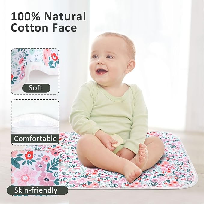 Baby Diaper Changing Pad, 21 5/8" x 31.5" Waterproof Changing Pad Liners - Image 2