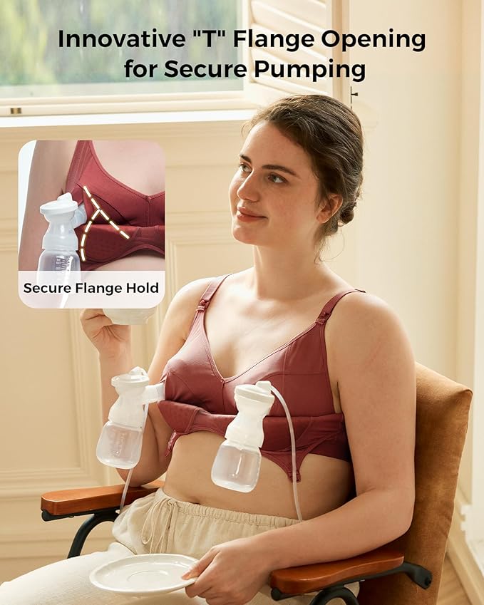 Momcozy Hands-Free Pumping Bra, Wireless & Seamless HF010 Breast Pump Bra - Image 3