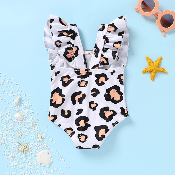 Newborn Baby Girl Ruffle Swimsuit Infant Toddler One Piece Floral Bikini Beach - Image 3