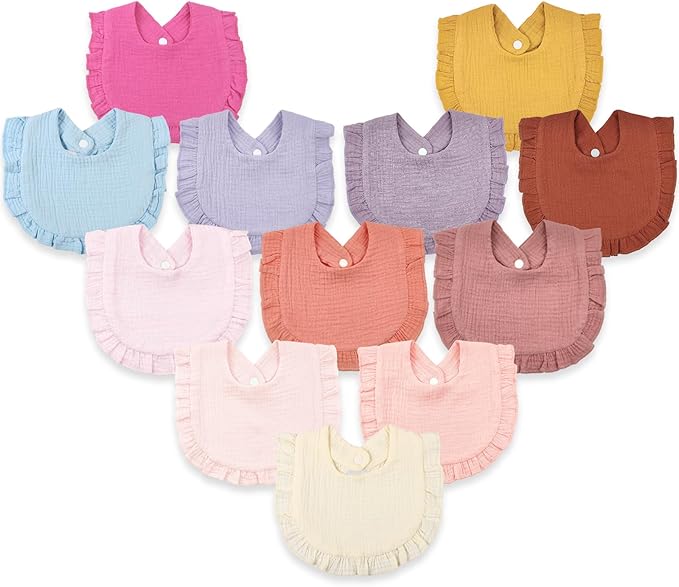 Baby Bibs Muslin Drool Teething Drooling Bibs by Mccotwe