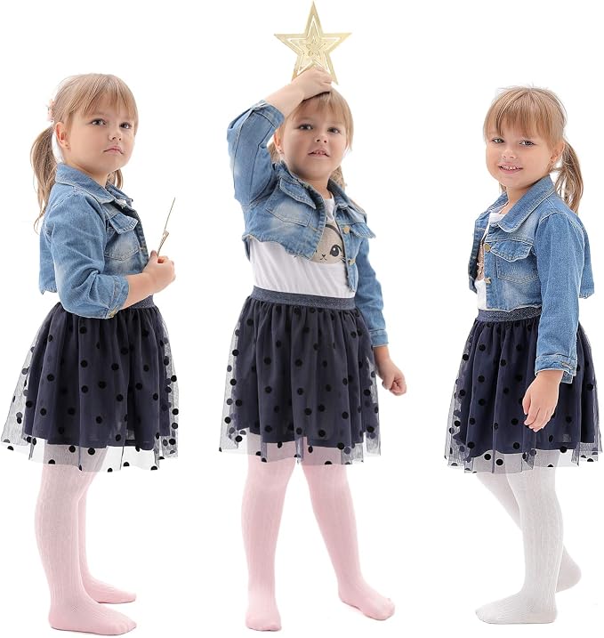 EPEIUS Baby Girl Tights Thick Cable Knit Leggings Stockings Cotton Pantyhose - Image 2