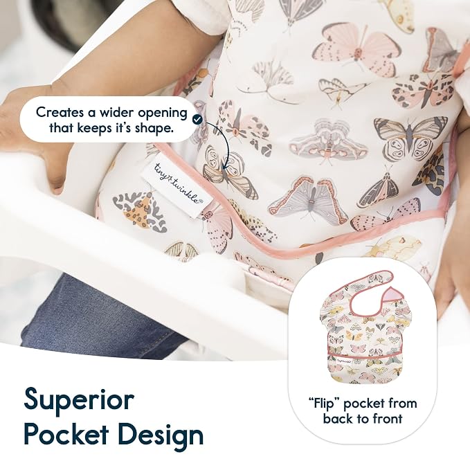 Tiny Twinkle Mess Proof Baby Bibs - Image 4