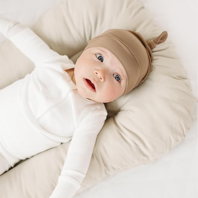 Konssy 6 Pack Baby Newborn Hats Set Knot Beanie Hats Soft - Image 2