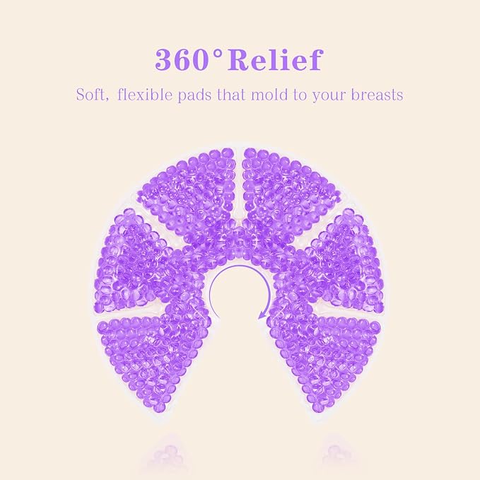 Hot/Cold Breast Gel Bead Ice Packs Breast Cooling/Heat Pads Relief - Image 9