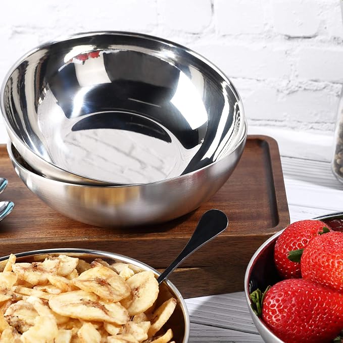 Stainless Steel Bowls for Kids, 18/8 Stainless Steel Toddler Bowl, Durable & - Image 6