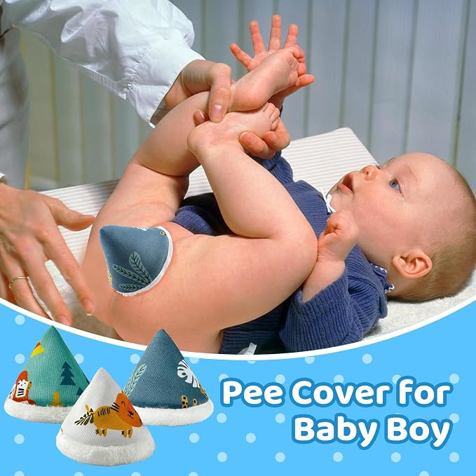 Coral Velvet Pee Covers Baby Boy New Technology Fabric Reusable Pee Cap Diaper - Image 2