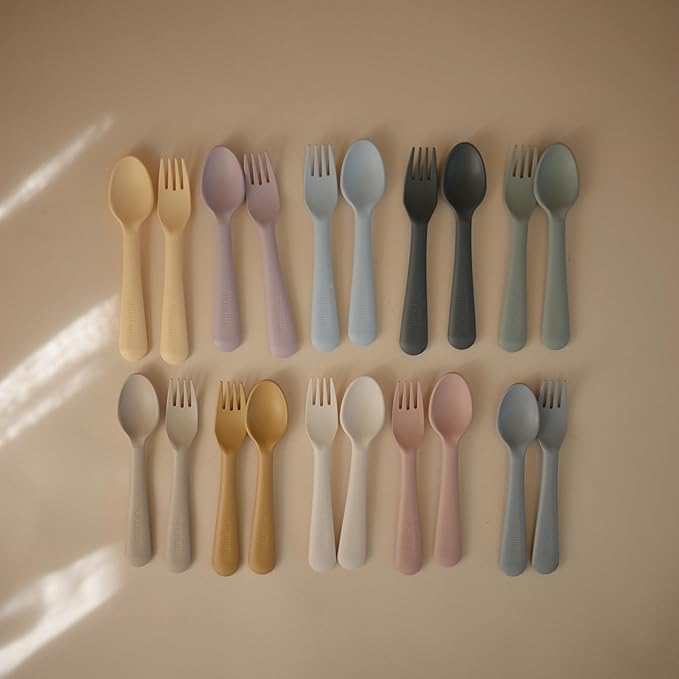mushie Flatware Fork and Spoon Set - Image 3
