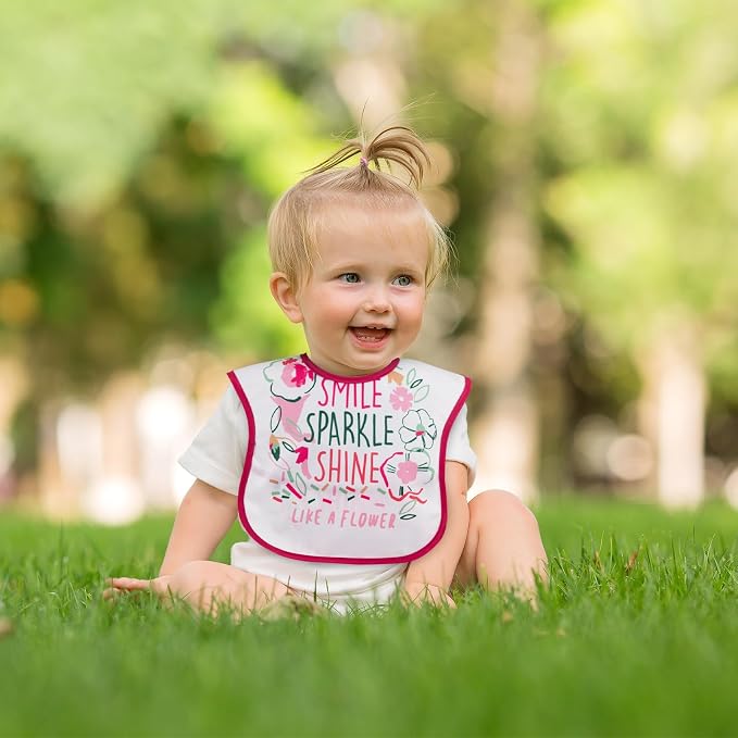 Mess Proof Baby Bib 3 Pack, Waterproof Led Weaning Baby Feeding Bibs - Image 7