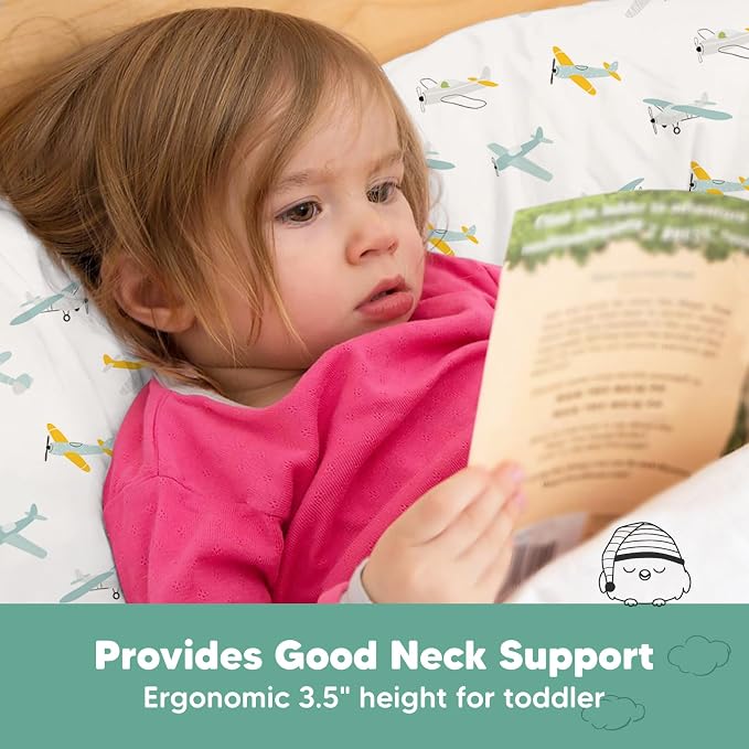 KeaBabies Toddler Pillow with Pillowcase, Jumbo 14X20 - Image 5