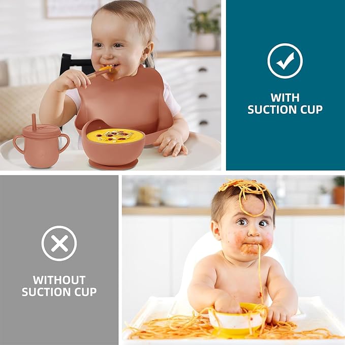 100% Silicone Baby Feeding Set, BPA Free Baby Dishes Set - Image 5