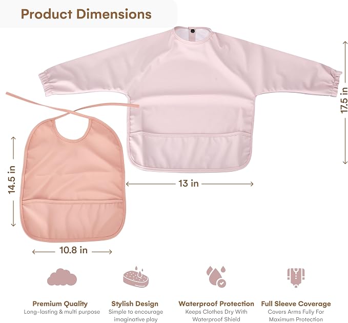 CHILDLIKE BEHAVIOR Baby Smock Bib - Image 3