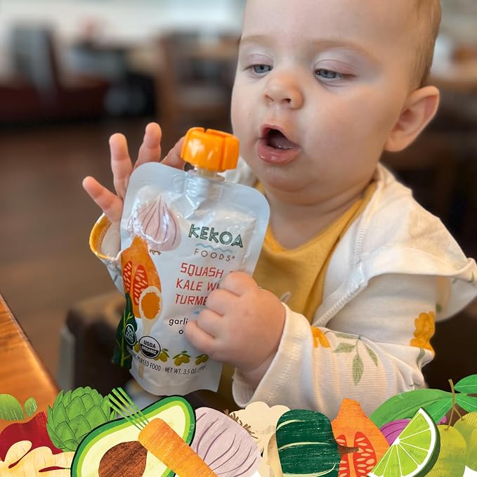 Kekoa Foods Squash & Kale with Turmeric Baby Food Purée | 100% USDA - Image 6