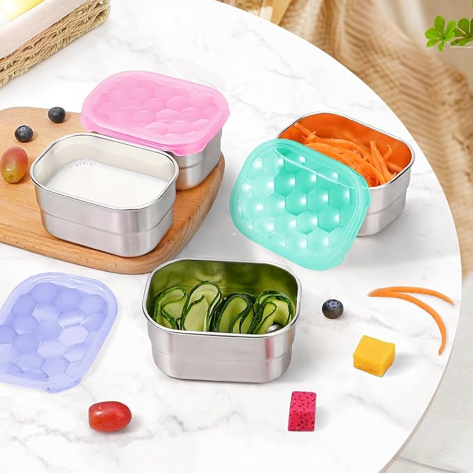 8oz Small Stainless Steel Snack Containers - Image 7