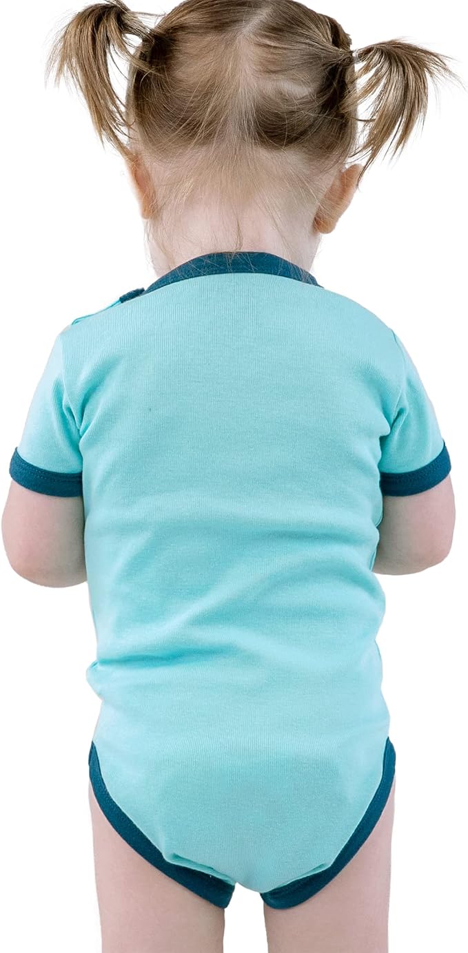 Lazy One Cute Unisex Baby Bodysuit, Cute Animal Designs, 6-18 Months - Image 4