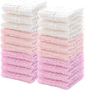 Breling 20 Pcs Baby Muslin Washcloth 12 x 12 Inch 100% Cotton Soft and by Breling