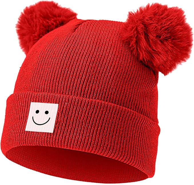 AZJ Baby Beanie Hat Toddler Infant Winter Knitted Hat Kids Soft Warm Pom Pom by AZJ