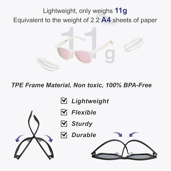 COCOSAND Flexible Baby Sunglasses - Image 3