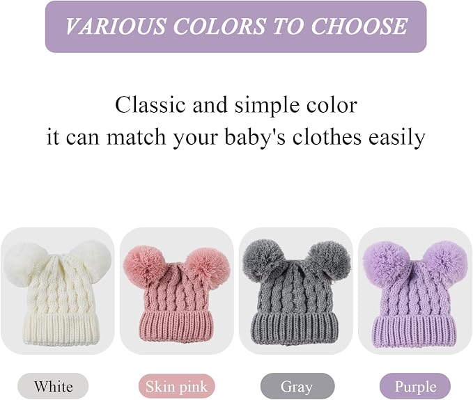 Yuoahcn Baby Girl Beanie Winter Baby Boy Hat - Image 5