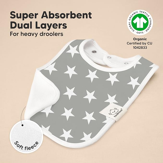 KeaBabies 8-Pack Organic Baby Bibs - Image 4