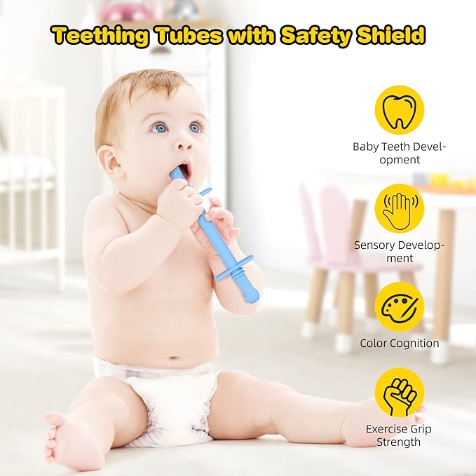 Fu Store Hollow Teether Tube Chew Straw Toy - Image 2
