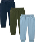 GFQLONG 2/3 Pack Toddler Pants Sweatpants Boys Cotton Joggers, Athletic Pull on by GFQLONG