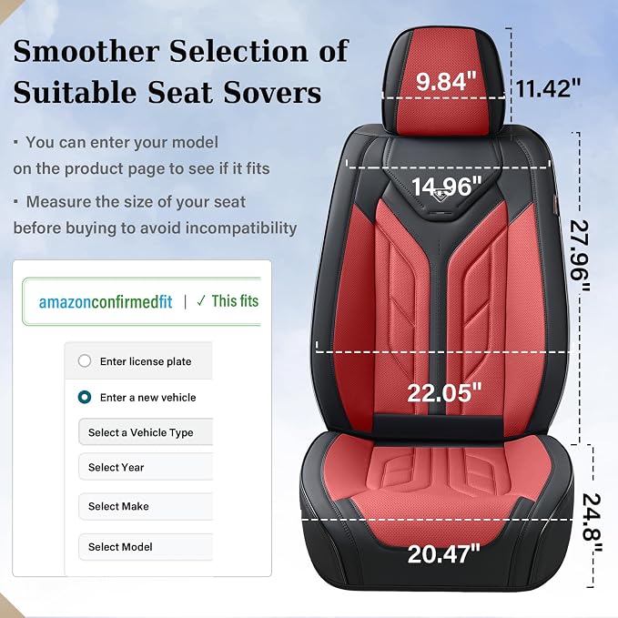 Coverado Car Seat Covers Full Set, Automotive Seat Covers Car Seat Protector - Image 6